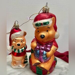 Winnie The Pooh Glass Christmas Ornaments Disney